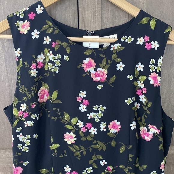 NWT Maison Jules Black Penny Floral Dress Size 10 - Picture 3 of 15